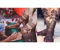 leg mehndi design simple