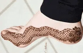 leg mehndi design simple